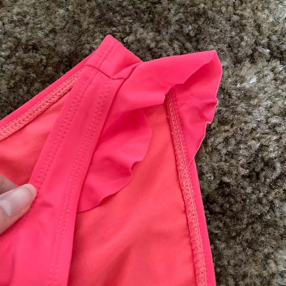 Coral/Pink Bikini Bottoms with a Ruffle on the sides Size Large - Picture 3 of 4